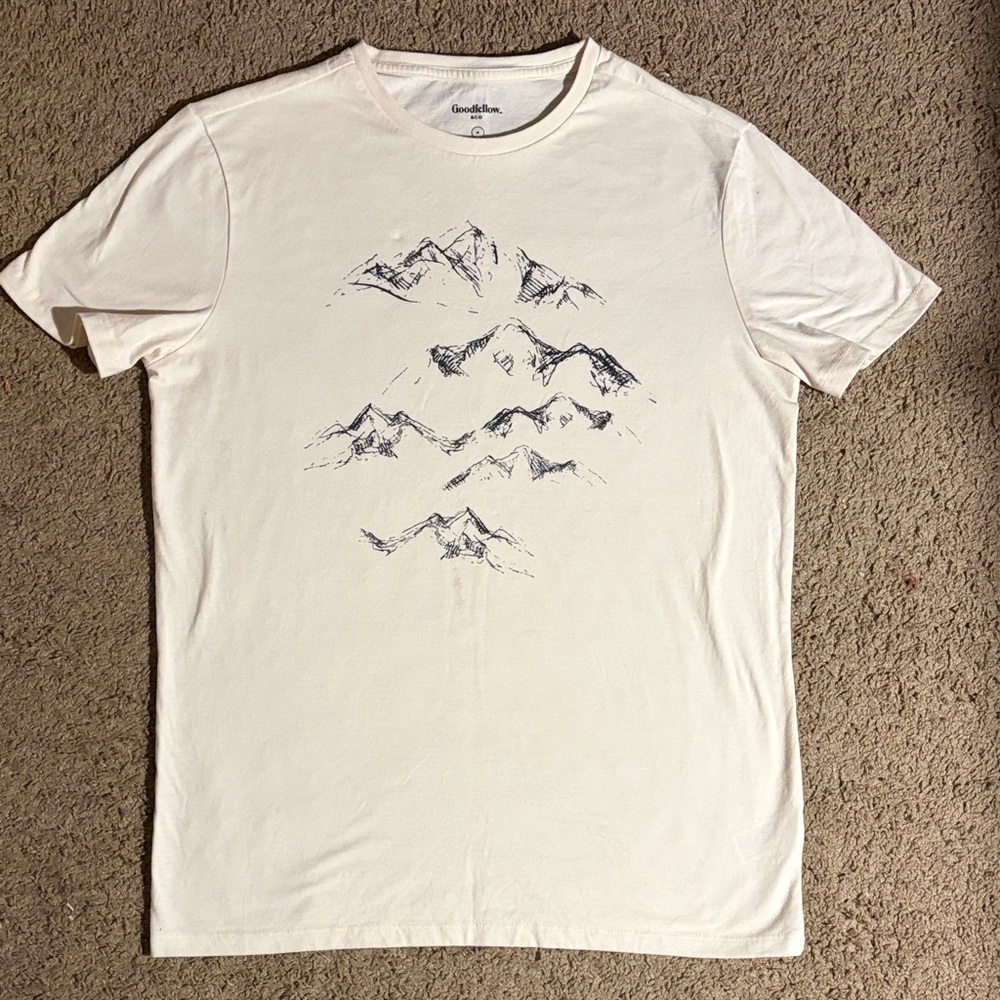 Cream Graphic Goodfellow Standard Fit T-Shirt